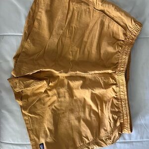 Patagonia Women's Athletic Shorts - Mustard Yellow